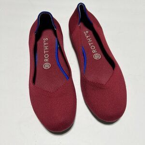 ROTHYS Scooter Red The Flats Comfort Ballet Shoes Round Toe Women's Size 9.5
